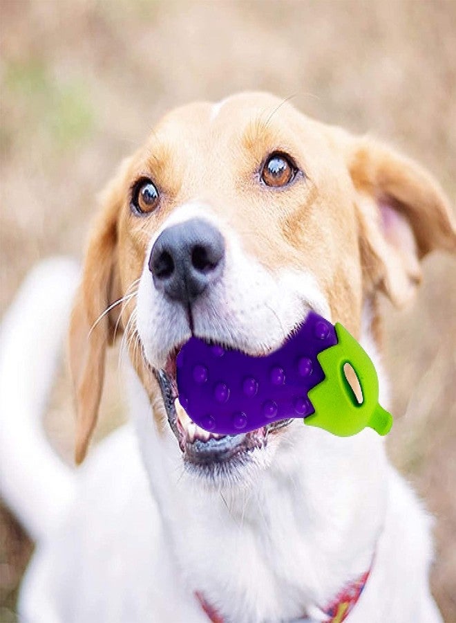 Pups&Pets Veggie Series Eggplant Squeaky Chew Toys for Dogs & Puppies | Small & Medium Breeds (Purple).., - Image 5